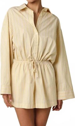 Olivaceous Solana Romper In Yellow