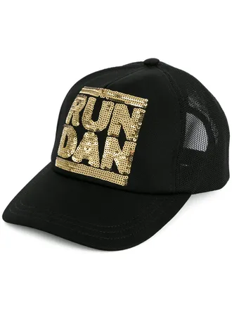 Dsquared2 Run Dan baseball cap - men - Polyester/Cotton/Cotton - One Size - Black