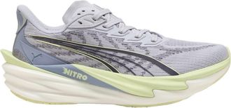 Puma Womens Deviate Nitro 4 Running Shoes In Vibrant Silver-Apple Spritz