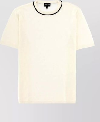 Giorgio Armani linen silk crew neck t shirt