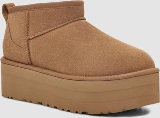 UGG Classic Ultra Mini 1135092-CHE Womens 5 Chestnut Suede Platform Boot GBNC453
