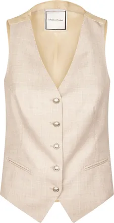 Tagliatore Sleeveless Tailored Vest with Ornate Metallic Buttons