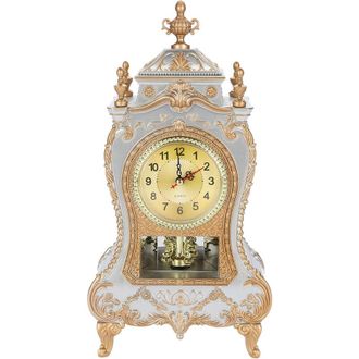 OEM Reloj De Mesa De Pl&aacute;stico Estilo Vintage, Despertador Decorativo Antiguo Para El Hogar O El Hotel (blanco)