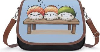 Generic Sleepy Sushi Crossbody Bags for Women Shoulder Messenger Bag Purse Handbags