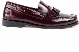 Purapiel Mens Loafer Castellar3 Burgundy Leather - Size UK 9.5
