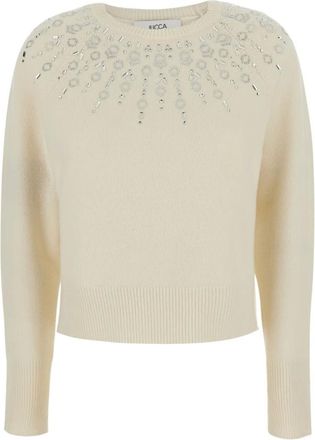 Jucca Maglione con dettagli in strass - - Knitwear - Donna - Beige - M