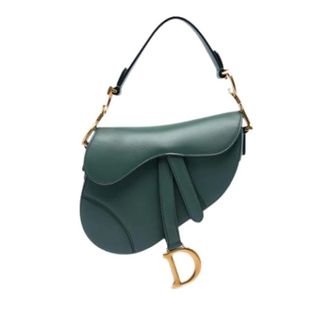 Dior Pre-owned Saddle Bag - Dames - Pre-owned - Groen - Maat: ONE Size Leer