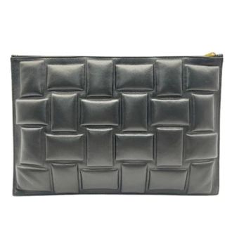 Bottega Veneta Vintage, unisex, Zwart, ONE Size, Leer, Pre-owned Vintage Clutch