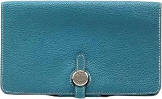 Herm&egrave;s Pre-owned Wallets, female, Blue, Size: ONE SIZE Pre-owned Vintage Wallet