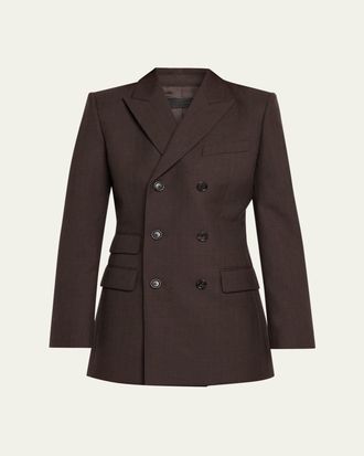 Nili Lotan Noah Virgin Wool Double-Breasted Jacket