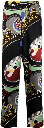Moschino abstract-print straight-leg trousers - men - Cotton/Viscose - 50 - Multicolour