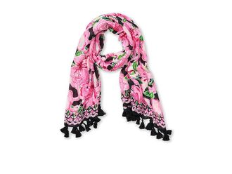 Lilly Pulitzer Resort Womens Scarf Onyx Party All The Time Engineered