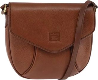Burberry Pre-owned Vintage Schoudertas - Dames - Vintage Schoudertas - Bruin - ONE Size - Leer - Vintage