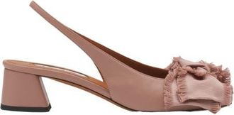 Lanvin LEATHER HEELED SLINGBACK BALLERINA in Pale Pink at Nordstrom, Size 40 Eu