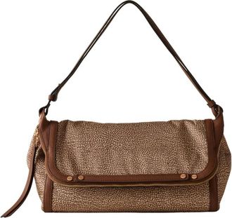 Borbonese Shoulder Bags, female, Beige, Size: ONE SIZE Frame Shoulder Bag