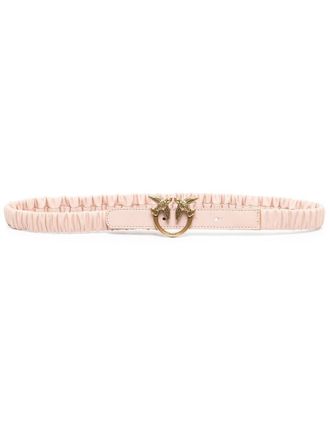 Pinko logo-plaque sheepskin belt