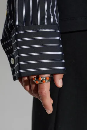 Marni Brass Ring, Womens, Silver