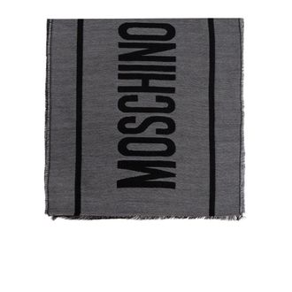 Moschino Winter Scarves, unisex, Gray, Size: ONE SIZE Scarf with logo