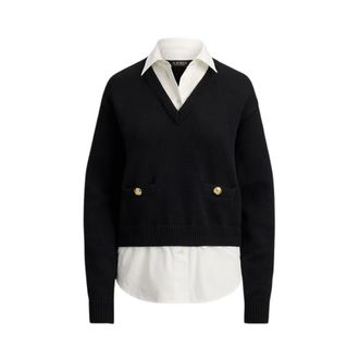 Ralph Lauren Truien & Vesten, Dames, Veelkleurig, XS, Katoen, Trui met knoopdetails