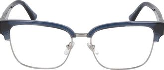 Versace Vierkante Frame Acetaat en Metalen Bril - unisex - Brillen - Blauw - 55 MM - Accessoires