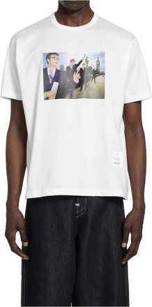 Junya Watanabe The Face Blur T-Shirt - Heren - T-shirts - Wit - M - Katoen - Tops