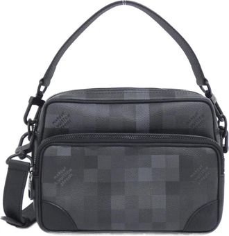 Louis Vuitton Black Coated Canvas Shoulder Bag (Pre-Owned)