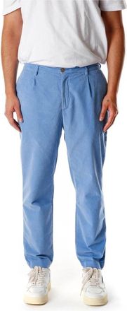 American Vintage Corduroy Chinos Stijlvolle Casual Broek - Heren - Chinos - Blauw - 2XL - Broeken