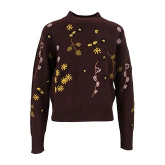 Max Mara Maglia Rafia - Dames - Truien - Bruin - Maat: L Wol