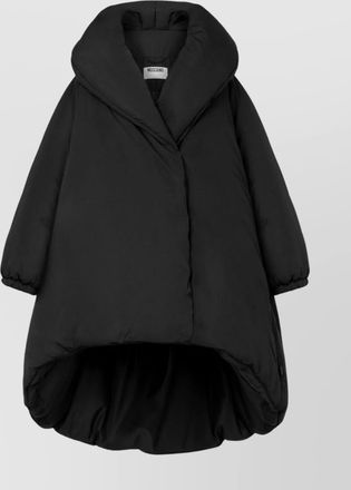Moschino asymmetrical high collar relaxed sleeves coat
