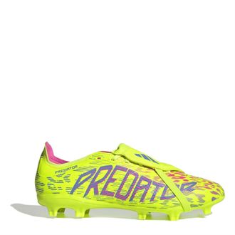 adidas Mens League Fold Over Tongue Firm Ground Football Boots in Yellow/Pink - Size UK 11.5