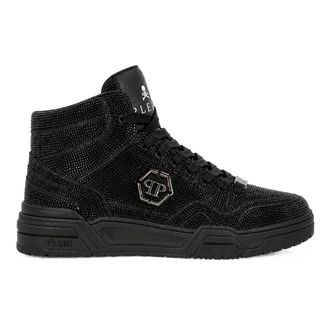 Philipp Plein Schoenen, unisex, Zwart, 44 EU, Mid-Top Sneakers Predator