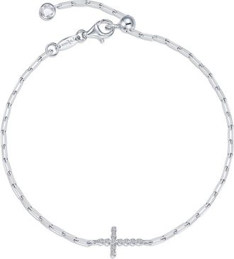 Lafonn Thread of Faith Lab Grown Diamond Bracelet in Silver at Nordstrom, Size 6.75