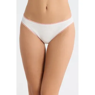Free People Sweet Point Seamless Bikini in White Alyssum at Nordstrom, Size X-Small