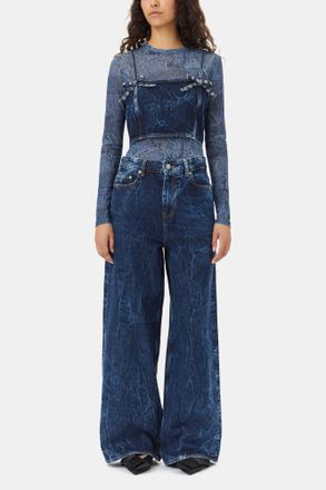 Ganni Blue Dark Marri Jeans - Size 25 Organic Cotton