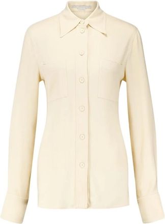 Stella McCartney Dames, Blouses & Shirts, Beige, Maat: 2XS Viscose