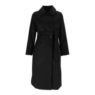 Max Mara Bcollag Mantel - Dames - Mantels - Zwart - Maat: L Wol