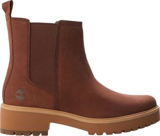 Timberland Stoere leren Chelsea-laarzen met blokhak voor dames (Bruin)