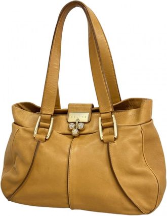 Celine Light Brown Leather Tote Bag (Pre-Owned)