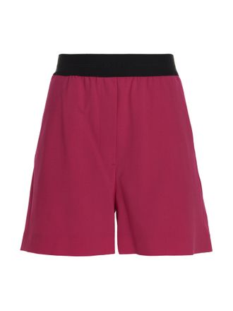 Msgm Fuchsia Virgin Wool Bermuda Womens Shorts
