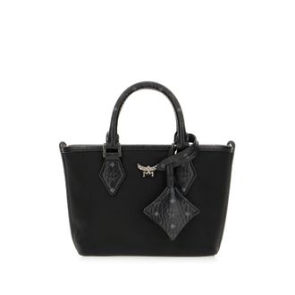MCM Black Nylon Mini Aren Handbag
