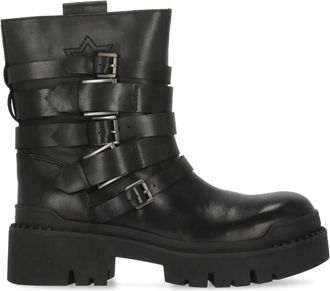 Ash Niki Enkellaarsjes - Dames - Enkellaarsjes - Zwart - 39 EU - Leer - Schoenen