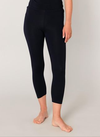 Base Level Caprileggings BASE LEVEL Ycarus, Damen, Gr. 36, N-Gr, blau (navy dunkelblau), Jersey, Obermaterial: 94% Viskose, 6% Elasthan, unifarben, Basic, figurb
