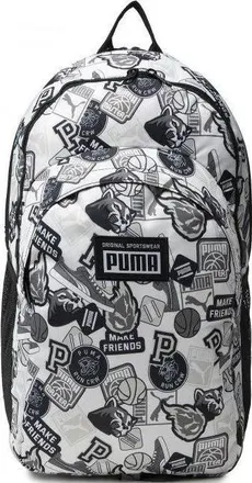 Puma Academy Backpack White Black Grey 077301-12