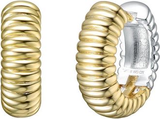 Rachel Glauber Plated Hoop Earrings