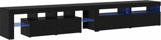 vidaXL Vidaxl - Cabinetes de Televisión 3 pcs Roble negro 260 x 36.5 x 40 cm