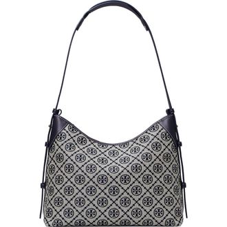 Tory Burch T Monogram Logo Jacquard Messenger Bag in Tory Navy at Nordstrom