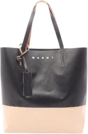 Marni Pre-owned Tribeca tote bag van gecoat canvas met leer - Dames - Vintage Shopper - Veelkleurig - ONE Size - Leer - Vintage
