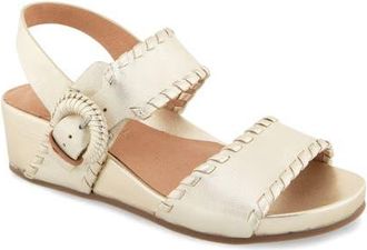 Gentle Souls Gayle Slingback Wedge Sandal in Ice Leather at Nordstrom, Size 9.5