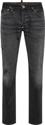 Philipp Plein Straight Supreme Cut Jeans Hexagon - Heren - Slim Fit Jeans - Zwart - W32 - Katoen - Jeans