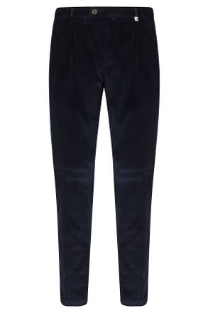 Myths Blue 1 Pinces Corduroy Straight-Leg Pants